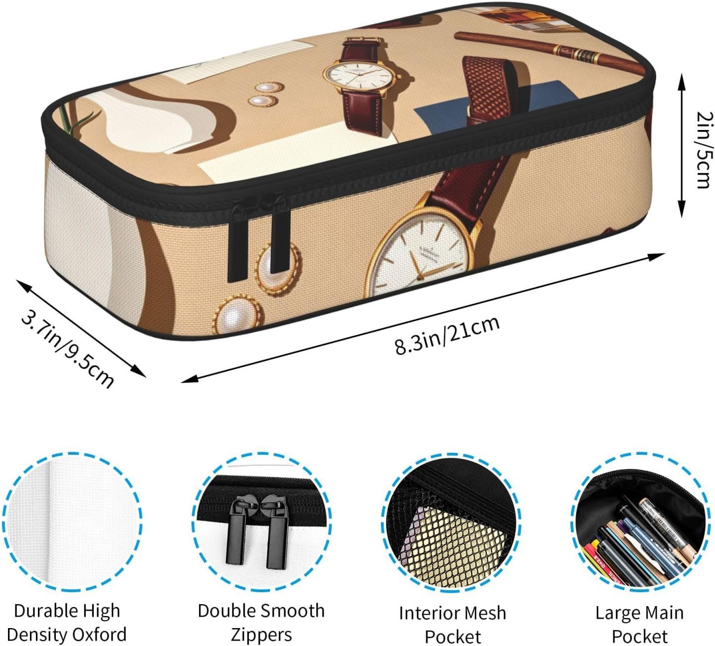 Desk Stationery Print Full-print Multifunctional Pen Organizer Storage Pouch image 5