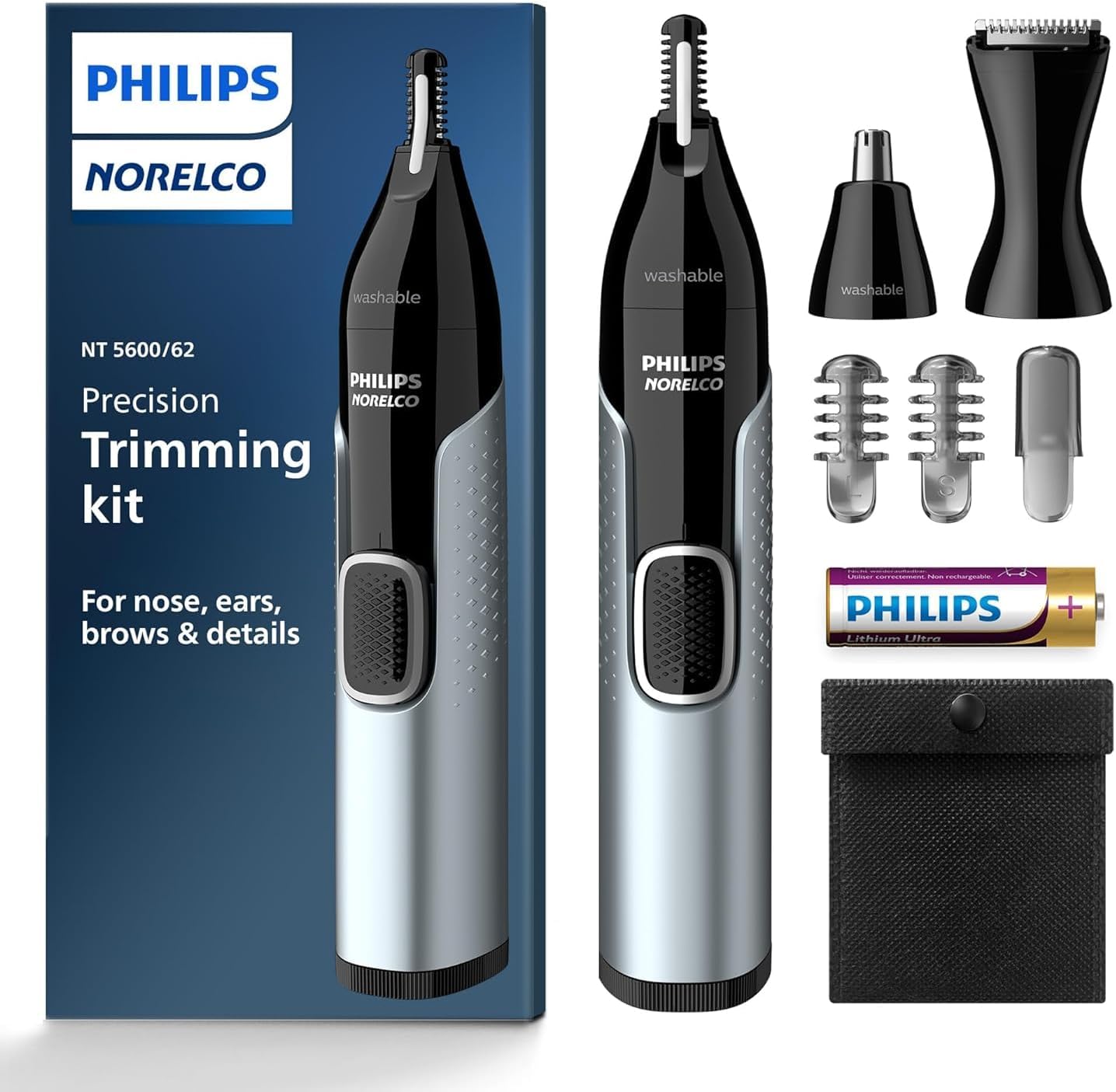 Philips Norelco Nose Hair Trimmer 5100, NT5175/42, Washable