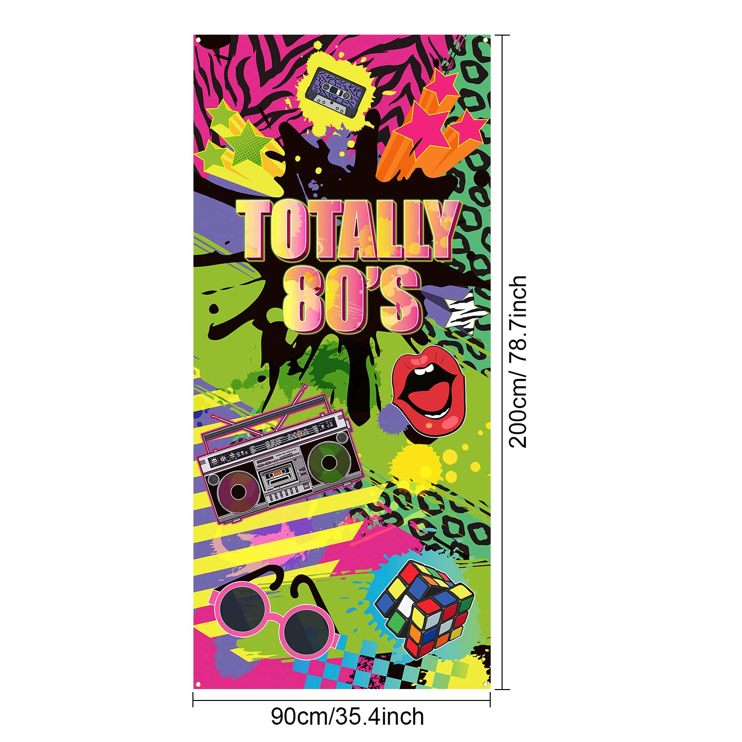 Amazon.com : Totally 80's Door Cover, Large Fabric 80's Hip Hop
