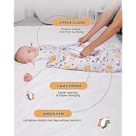 Lictin Baby Sleeping Bag 2.5 TOG, Winter Baby Sleep Sack, Swaddle Wearable Blanket with 2-Way Zipper, with Adjustable Length 83-99cm for Infant Toddler 18-36 Months