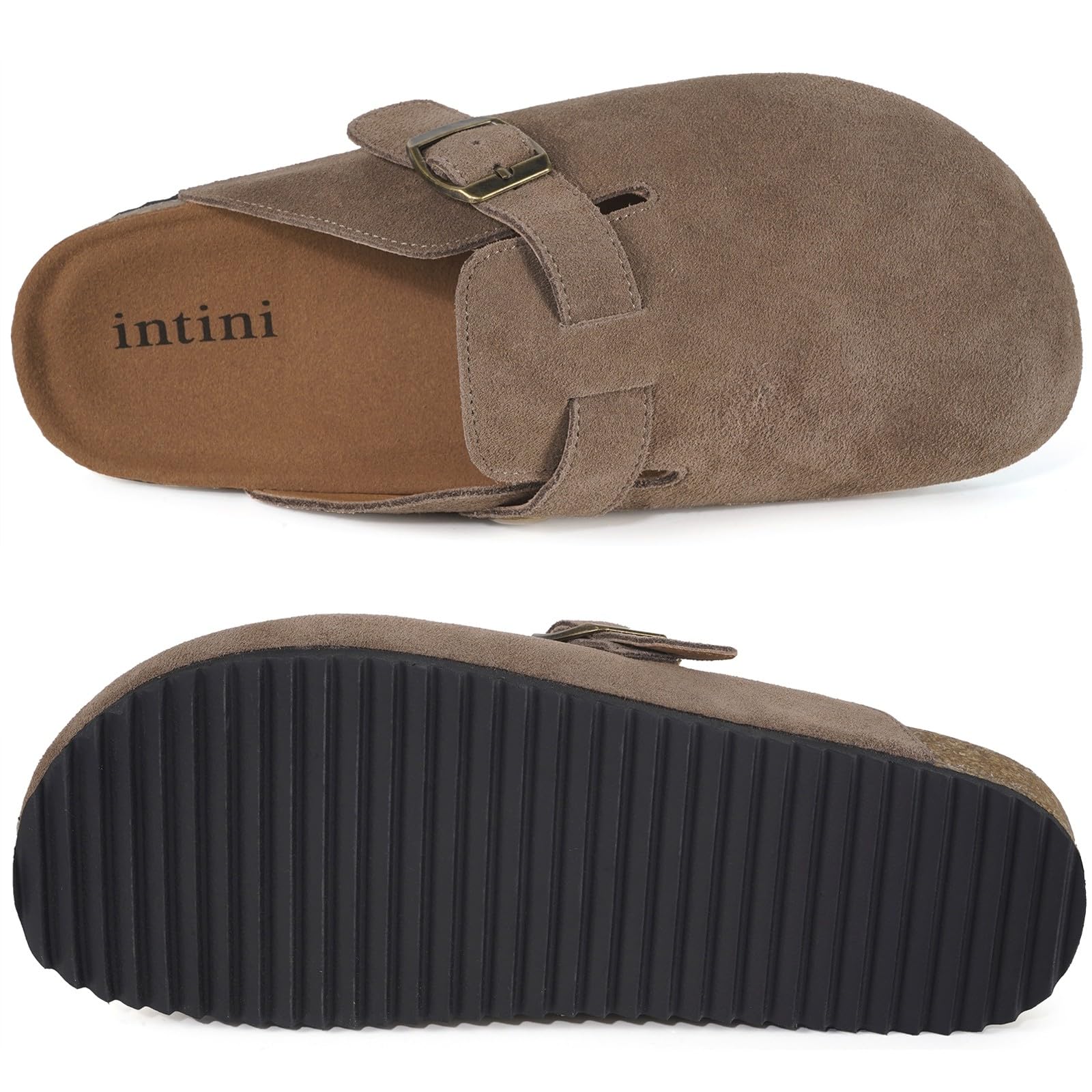 Sabot Donna Ciabatte Uomo Chiuse con Comodo Pantofole in Pelle Scarpe da Giardino Traspirante Sandali Ciabatta 36-46