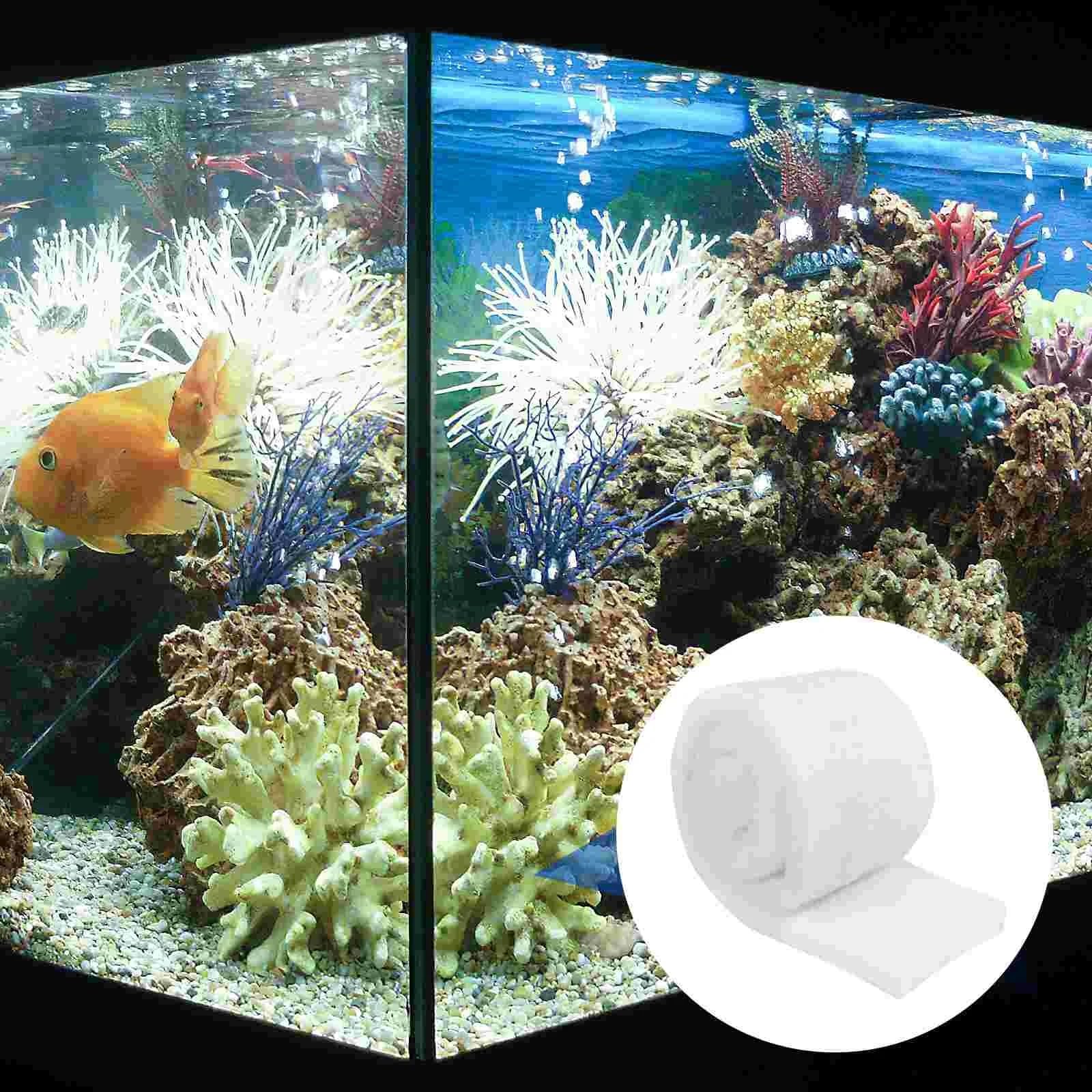 Esponja filtrante para acuarios, Rollo de hilo esponja for filtro acuario, blanco, 100x12x2cm