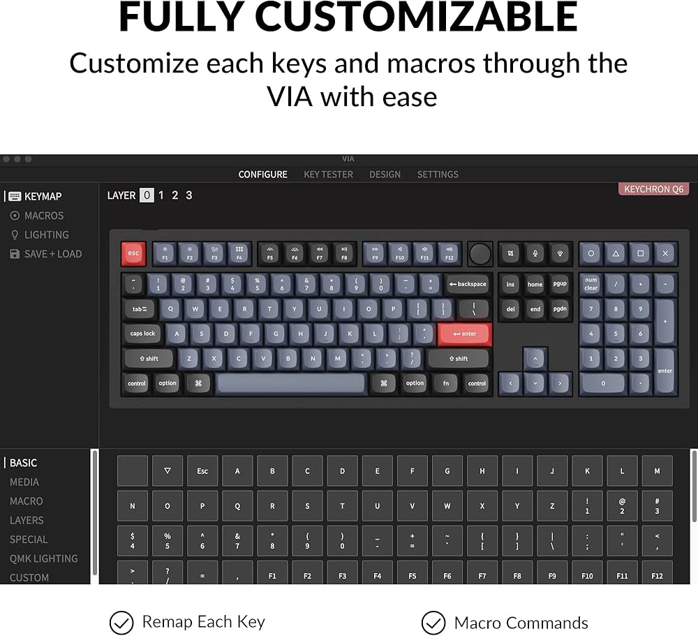 Keychron Q6 フルサイズメカニカルキーボード Amazon | Keychron Q6 有線カスタムメカニカルキーボードノブ