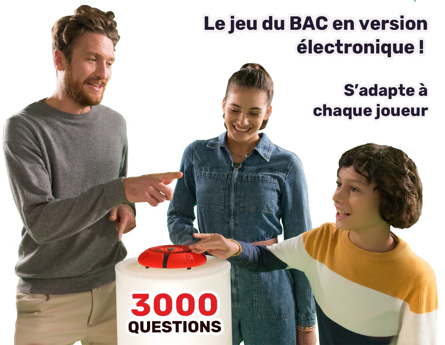 TOMY Word Fever, Jeu électroniques de devinettes/de Recherche de Mots avec Sons, Jeu du Petit bac, 3000 Questions - Famille, Convient aux Adultes et aux Enfants de 7+