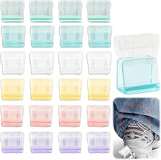 KALOLINNA 裾上げクリップ 24個 衣類クリップ 裾の長さ調整 衣類アクセサリー 裁縫不要 取り外し簡単 ミニ 袋止め 書類整理 文房具 事務用品 手芸用品 ジーンズ 書類 テスト用紙多用途(6色セット)