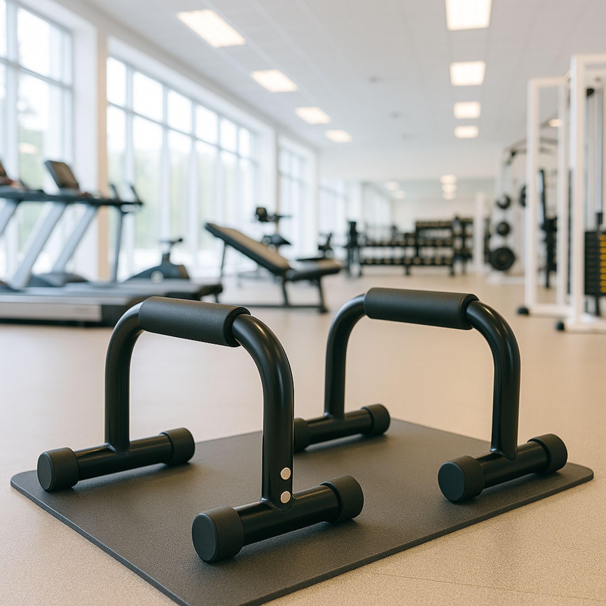 Cannons UK Barre parallele basse (coppia) – Barre per esercizi calistenici e flessioni in ferro resistente con piedini antiscivolo per uso domestico in palestra, studio e PT
