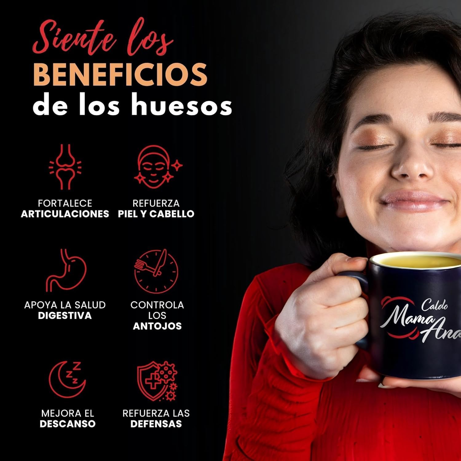 Caldo de Huesos Mama Ana Premium 10x500 ml Bone Broth 100% Natural Rico en Colágeno 12g Proteína 20g Triple Cocción