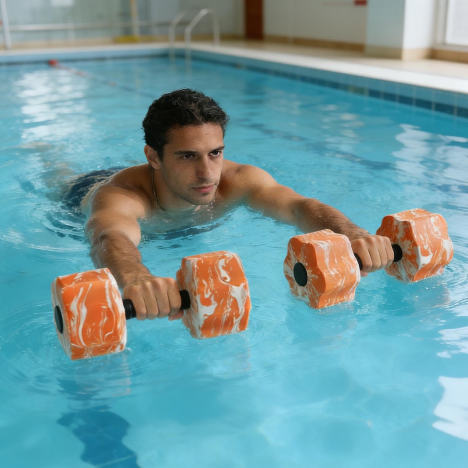 Manubri per acquagym,Bilanciere da acqua EVA Fitness,da aerobica acquatica - per donne, uomini, bambini, palestra in ambiente domestico, attività natatorie, allenamento fisico e