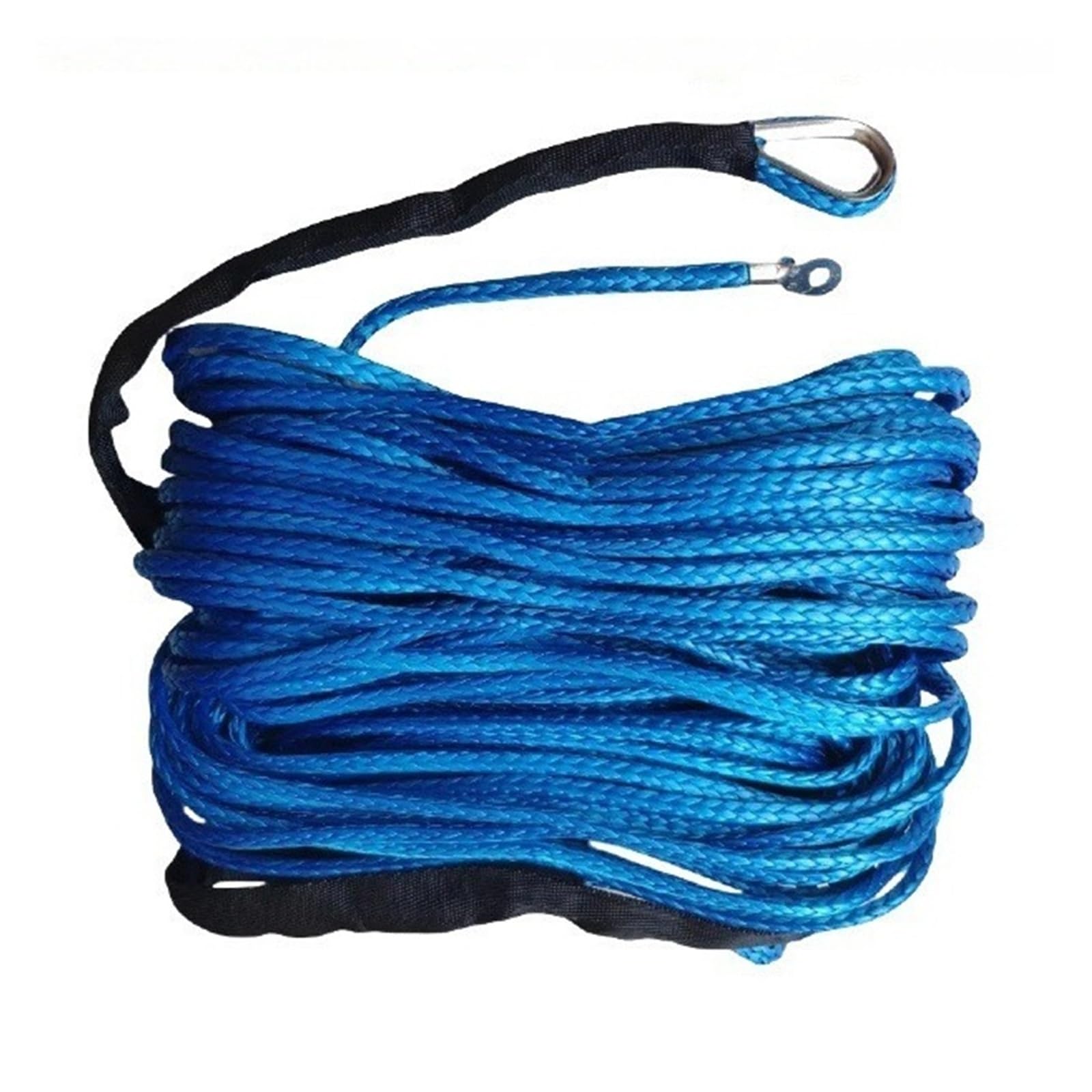 Syntetyczna lina wyciągarki 6 mm x 30 m z osłoną ochronną do akcesoriów holowania ciężarówek Wysoka wytrzymałość(Blue,6mmx40m)