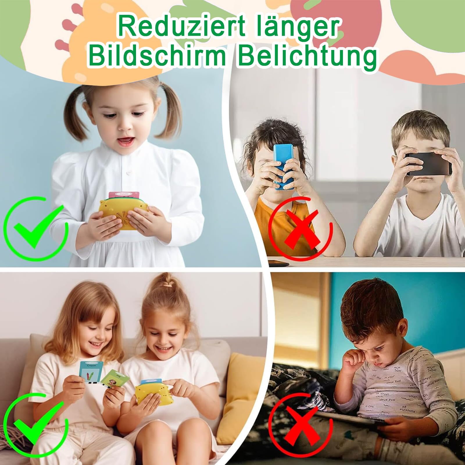 Cartes Flash Parlantes Allemand - 202 Cartes 404 Mots - Jouet Éducatif Interactif Bébé 1-6 Ans - Bleu