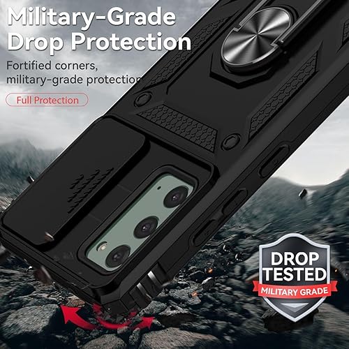 Miniatura 8 de Funda para Galaxy Note 20 5G, Samsung Note 20 SM-N981U con protector de pantalla de vidrio templado y cubierta de cámara deslizante, anillo