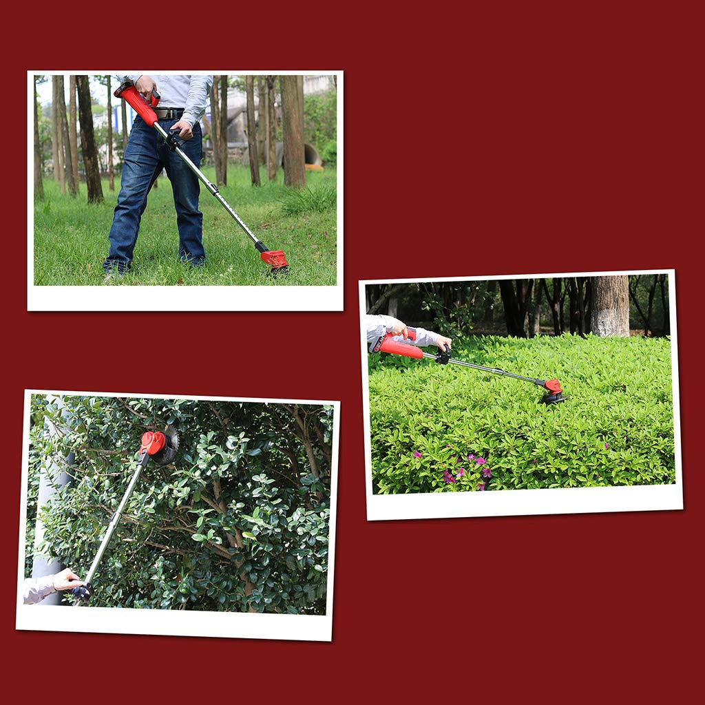 Falciatrice Elettrica per Uso Domestico, Tosaerba Telescopica, Tagliaerba Elettrico da Giardino per Siepi di Rami di Albero Strumento per la Cura del Giardino Fai da Te - Rosso