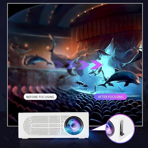 Miniatura 6 de Portable Wall Projector, Mini Projector for Bedroom with Remote LED, Phone Projector 1080P HD, Projector for Living Room Bedroom HDMIUSBAVMemory Card