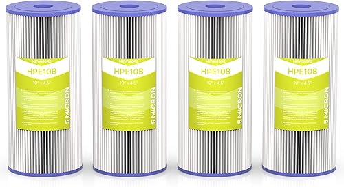Cartucho de filtro de agua de 5 micrones para toda la casa, filtros de sedimentos plisados para agua de pozo, repuesto para FXHSC, GXWH40L, GXWH35F,