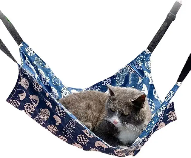 Segeltuch Katzenhängematte 50x40cm - Weiche Hängematte für Haustiere bis 6kg