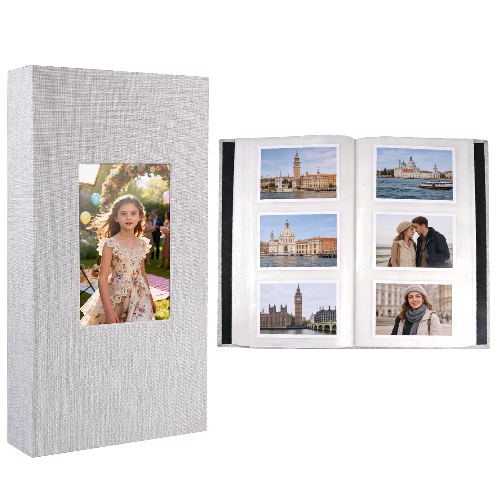 TESSTSY Fotoalbum Einsteckalbum 10x15 300 Fotos, Foto Einste