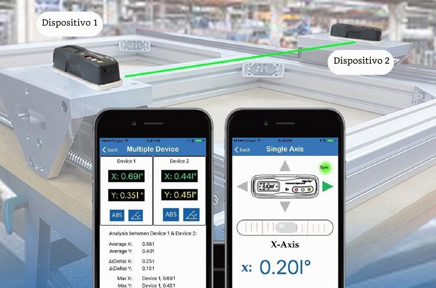 Digi-Pas - Nivel de burbuja digital de precisión de 2 ejes para ingenieros y maquinistas, 6 pulgadas, 0,020 mm/M