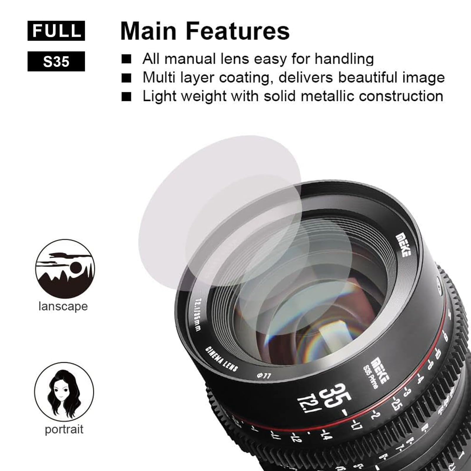 Meike (メイケ) MK-35mm T2.2 （マイクロフォーサーズ用） Amazon.com : Meike 35mm T2.2 Large Aperture Manual Focus Low