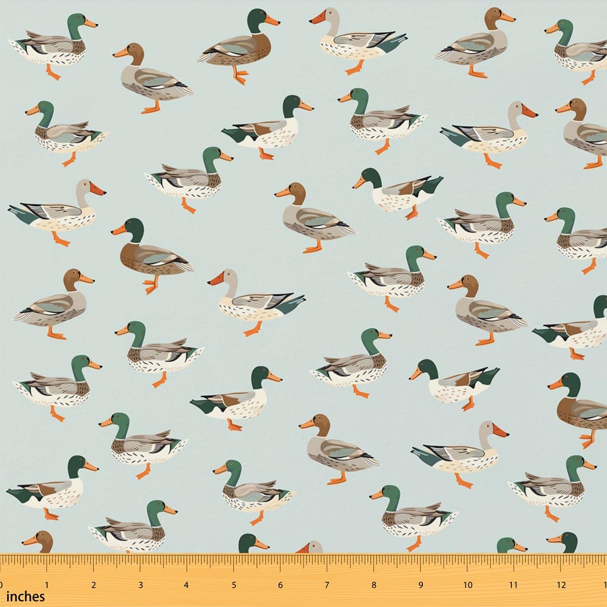 Homemissing Ente Muster Stoff 276x150cm