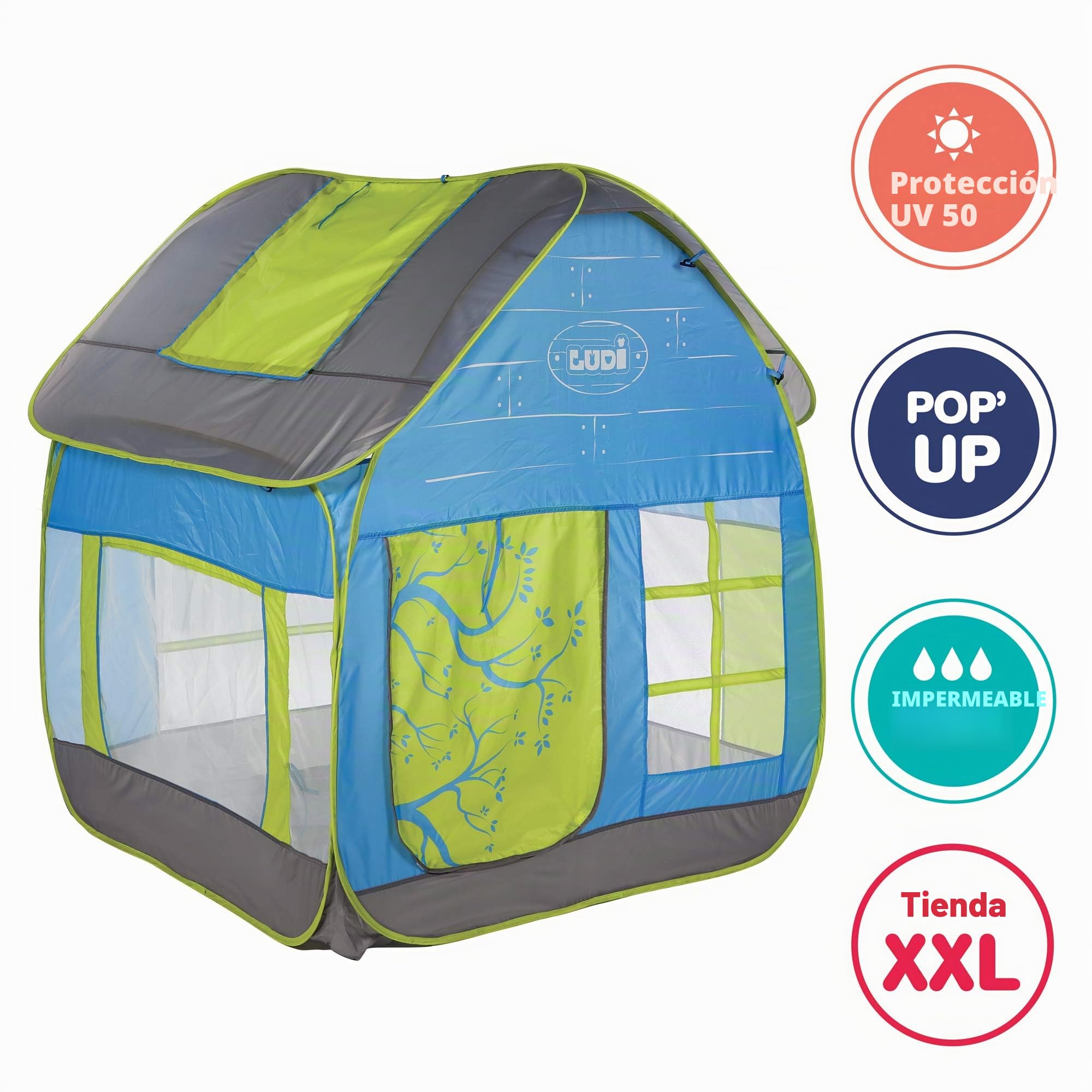 Ludi - 5210 - Tienda para jardín con diseño de cabaña