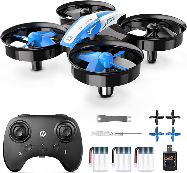 Holy Stone Mini Drone pour enfants et débutants RC Nano Quadcopter Indoor Small Helicopter Plane avec le vol automatique, 3D Flip, mode sans tête et 3 Batteries, Grand Jouet Cadeau pour Garçons et Filles