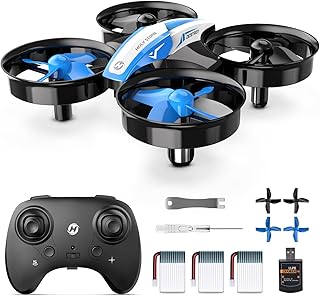 Holy Stone Mini Drone for Kids and Beginners RC Nano Quadcopter Indoor Small Helicopter Plane with Auto Hovering, 3D Flip, Headless Mode and 3 Batteries, Great Gift Toy for Boys and Girls, Blue