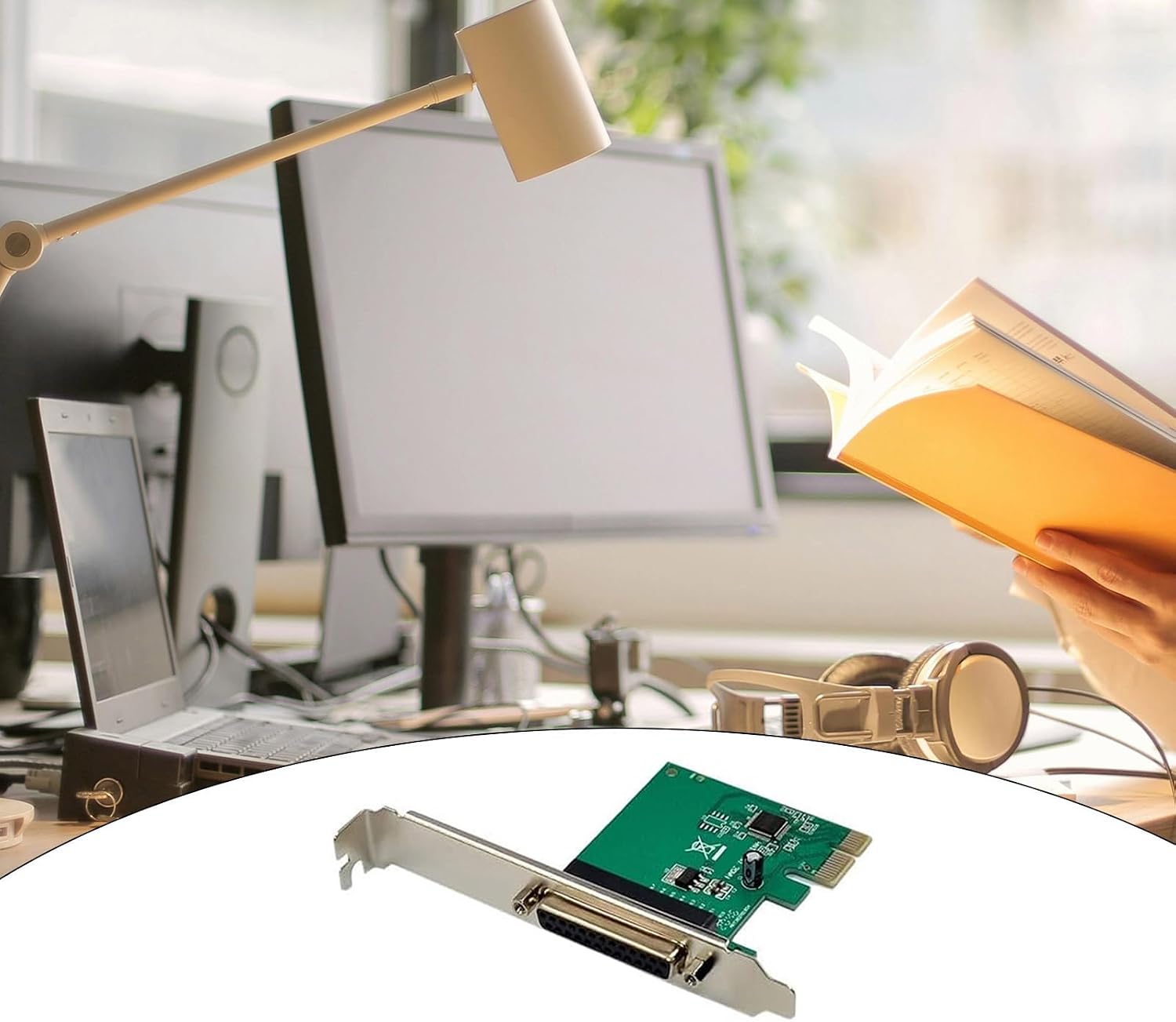 PCIE Parallel Controller Card to DB25 Printer Adapter to Parallel Card with Bracket PCIe Printer
