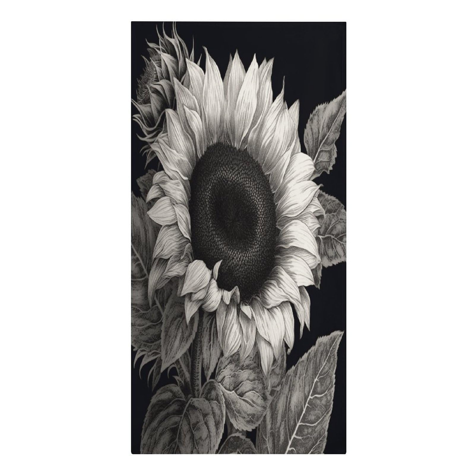 VstaDank Sunflower Black Grey Beach Towel Vacation Essentials Sand Free Soft Quick Dry Swim Towels 61"x30" Modern Extra Large Towels Lightweight Microfiber Beach Towel for Swimming Pool