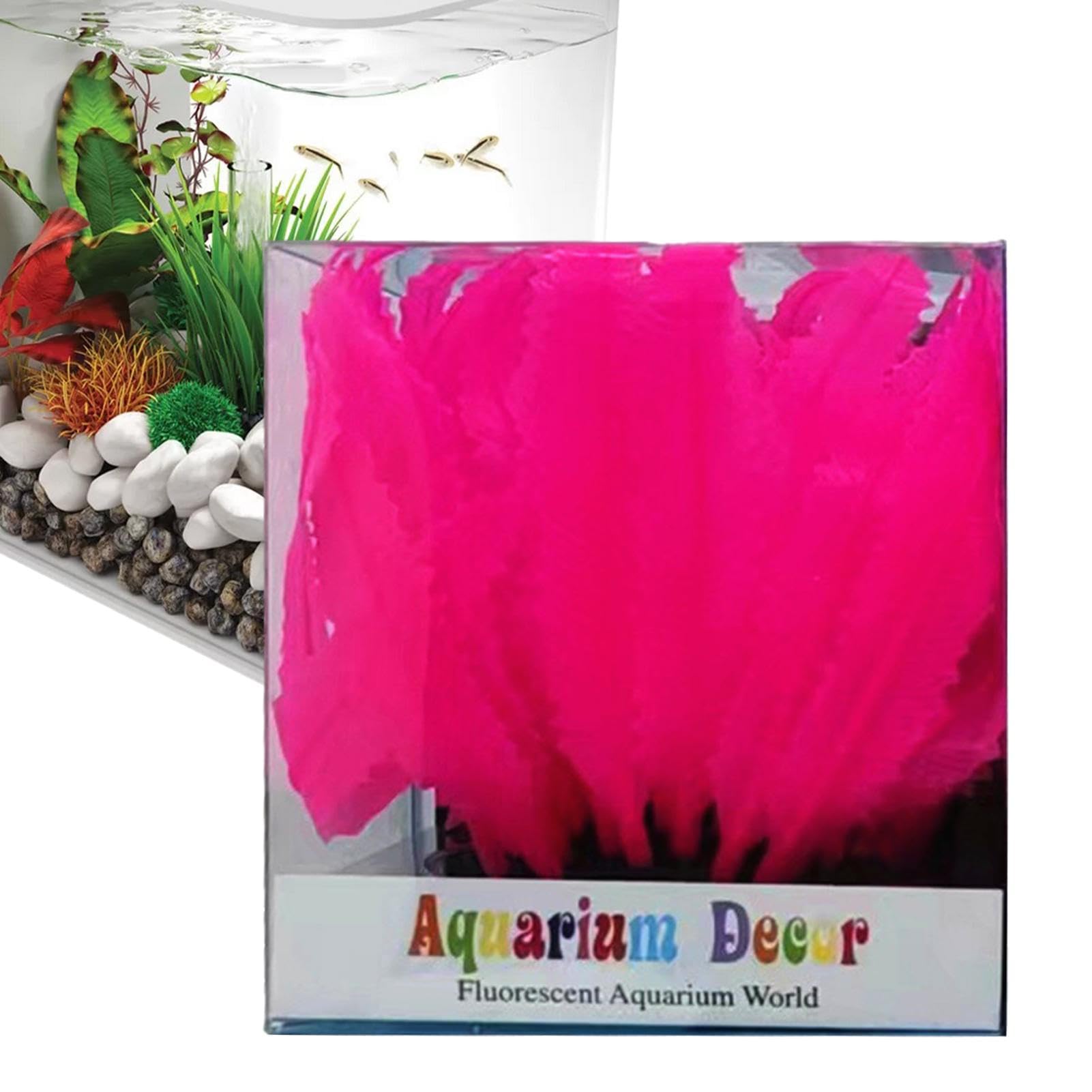 pologmase Plantas de acuario Algas realistas | Decoraciones de acuario Plantas artificiales de acuario - Decoración de coral artificial suave de silicona Adornos para pecera