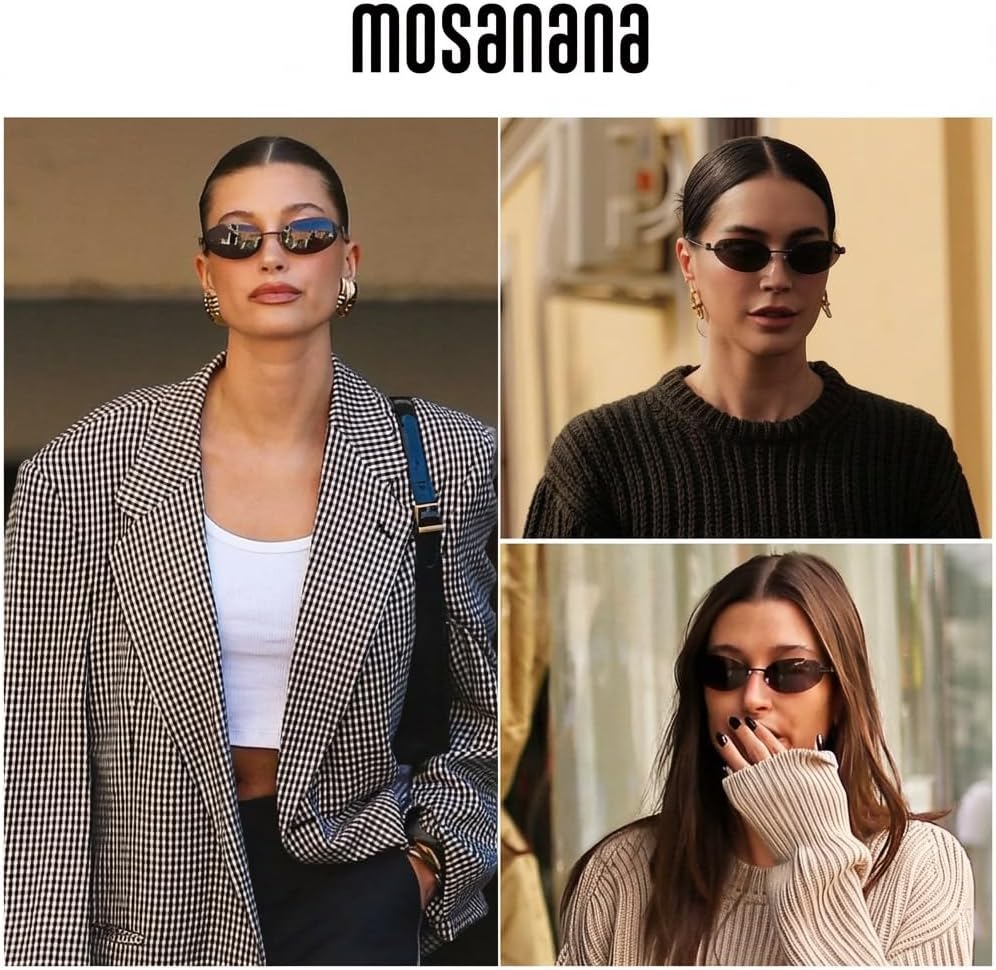 mosanana Y2K Oval Sunglasses for Women and Men Mod. Hacker - Image 3