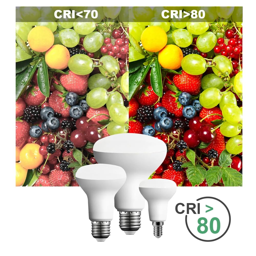 6 Pezzi R50 5W E14 220V LED Bagno Lampada Fungo Lampadina Cucina Camera Luce Lampada Dimmerabile,Cold white