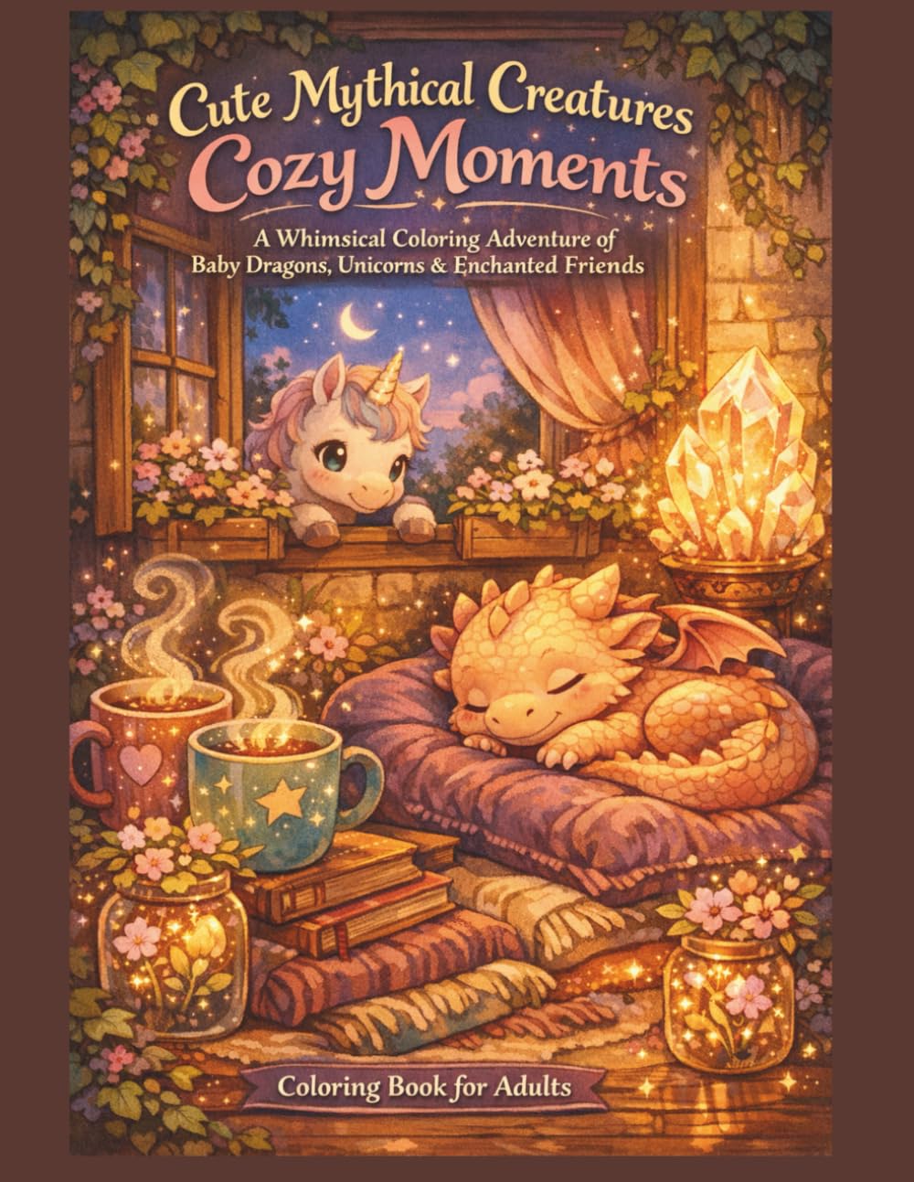Cute Mythical Creatures Cozy Moments: A Whimsical Coloring Adventure of Baby Dragons, Unicorns & Enchanted Friends (Cute Fantasy Creatures)