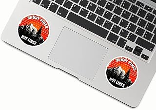 (3Pcs) Snort Pines Not Lines Stickers - Funny Nature Stickers - Nalgene Sticker - Go Outside Sticker - Mountain Decal - Hiking - Book Laptop Water Bottles Waterproof Decal