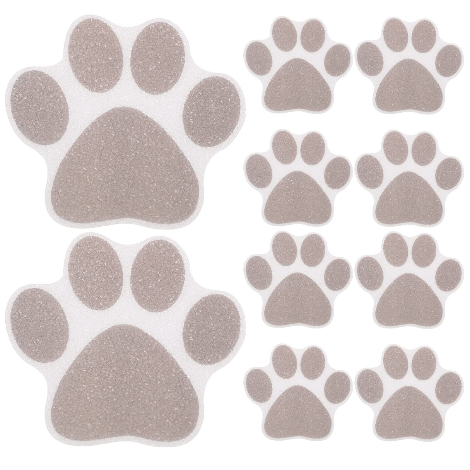 Alipis 10pcs Footprint Anti-Slip Stickers Dog paw Stickers Dog Footprint Stickers tubs treads Bathtub Non Slip Stickers Showers treads Flower Bathtub Stickers Non-Slip peva