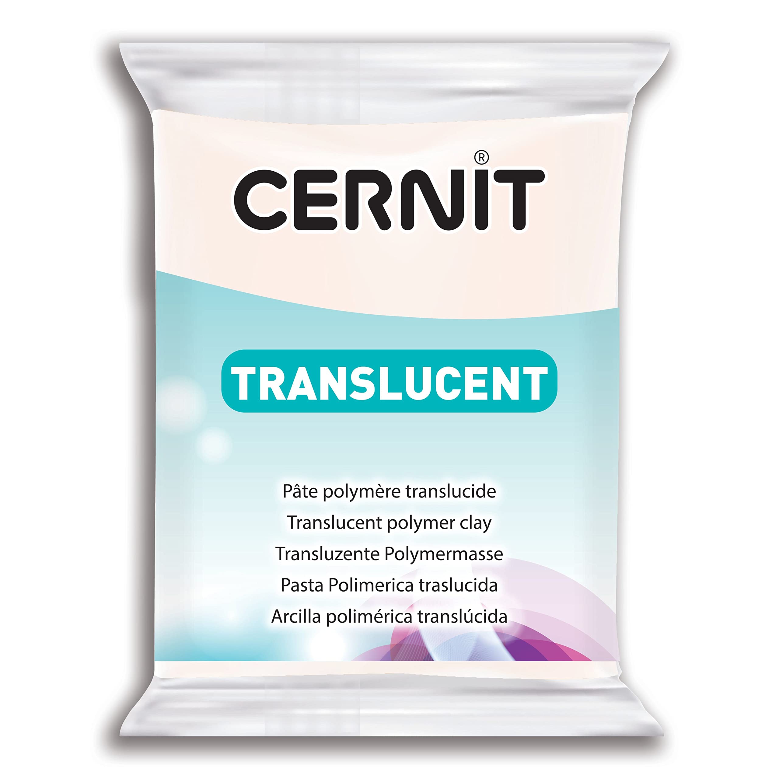 Cernit Polymer Clay - Translucent Series - 56 Grams Block - Made in Belgium (Translucent)