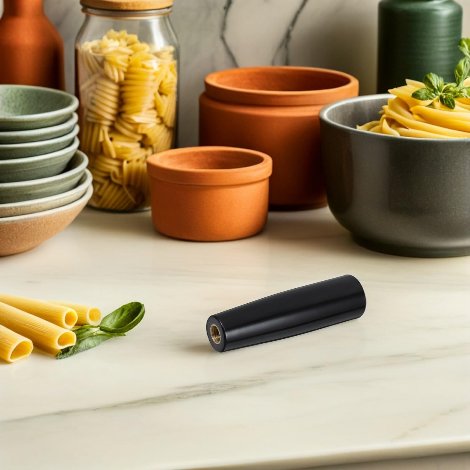 Hohopeti 3 Unidades de Mango de baquelita M10 x 100 mm con Rosca de Cobre, Resistente al Calor, Mango Giratorio para y Tenedor de Barbacoa, Universal, para Accesorios de Barbacoa