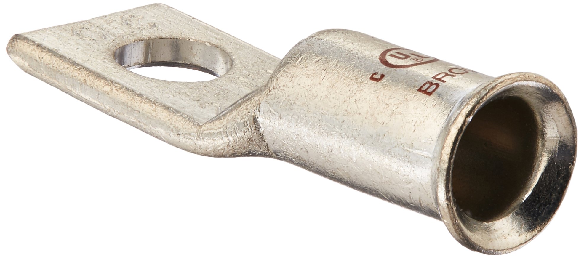 Morris 94036 Short Barrel Compression Lug, Copper, 1 Hole, 2 STR, 5/16 Stud, .315-.422 ID-OD, 1.93-inch Length, Brown