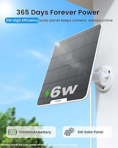 Miniatura 6 de Cámara de seguridad AOV, cámaras de seguridad de grabación continua 24H inalámbricas para exteriores, WiFi 6, cámaras alimentadas por energía solar