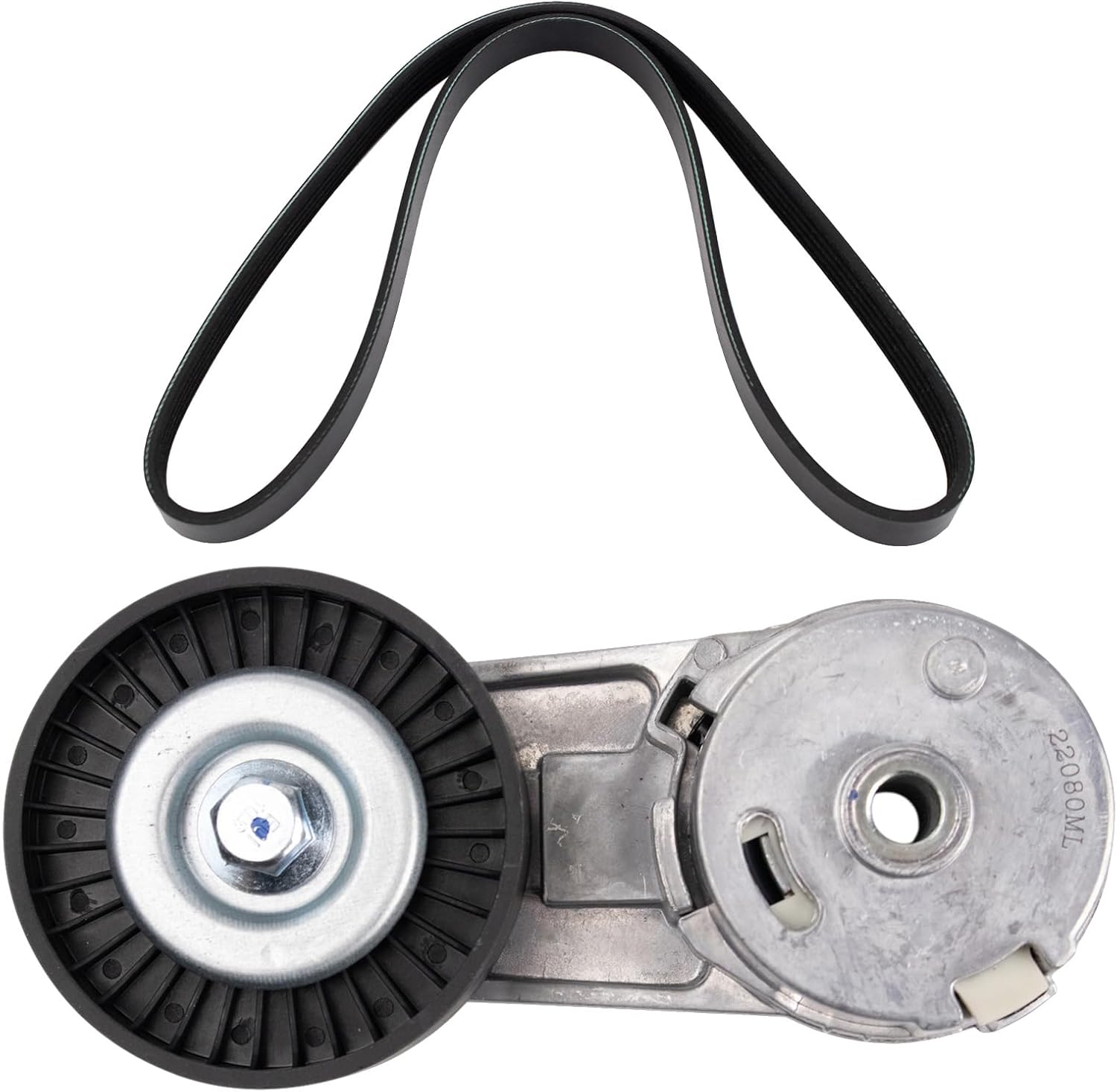 TRQ Drive Belt Component Kit Compatible with 2007-2017 Buick Chevrolet GMC Pontiac