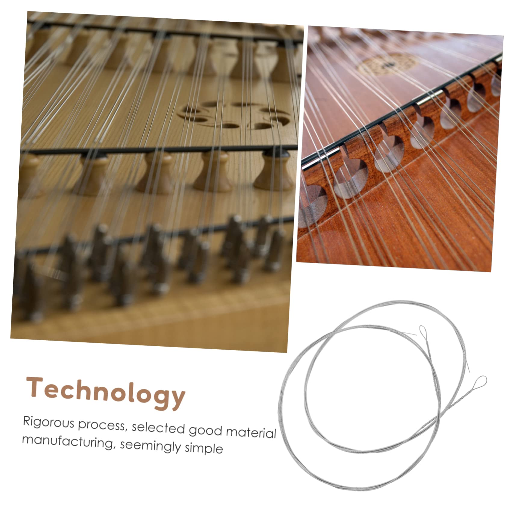 TOYANDONA 5sets Stahl Dulcimer String Ersatz Reusable für Hammered Dulcimer Zubehör 2 Stücke * 5