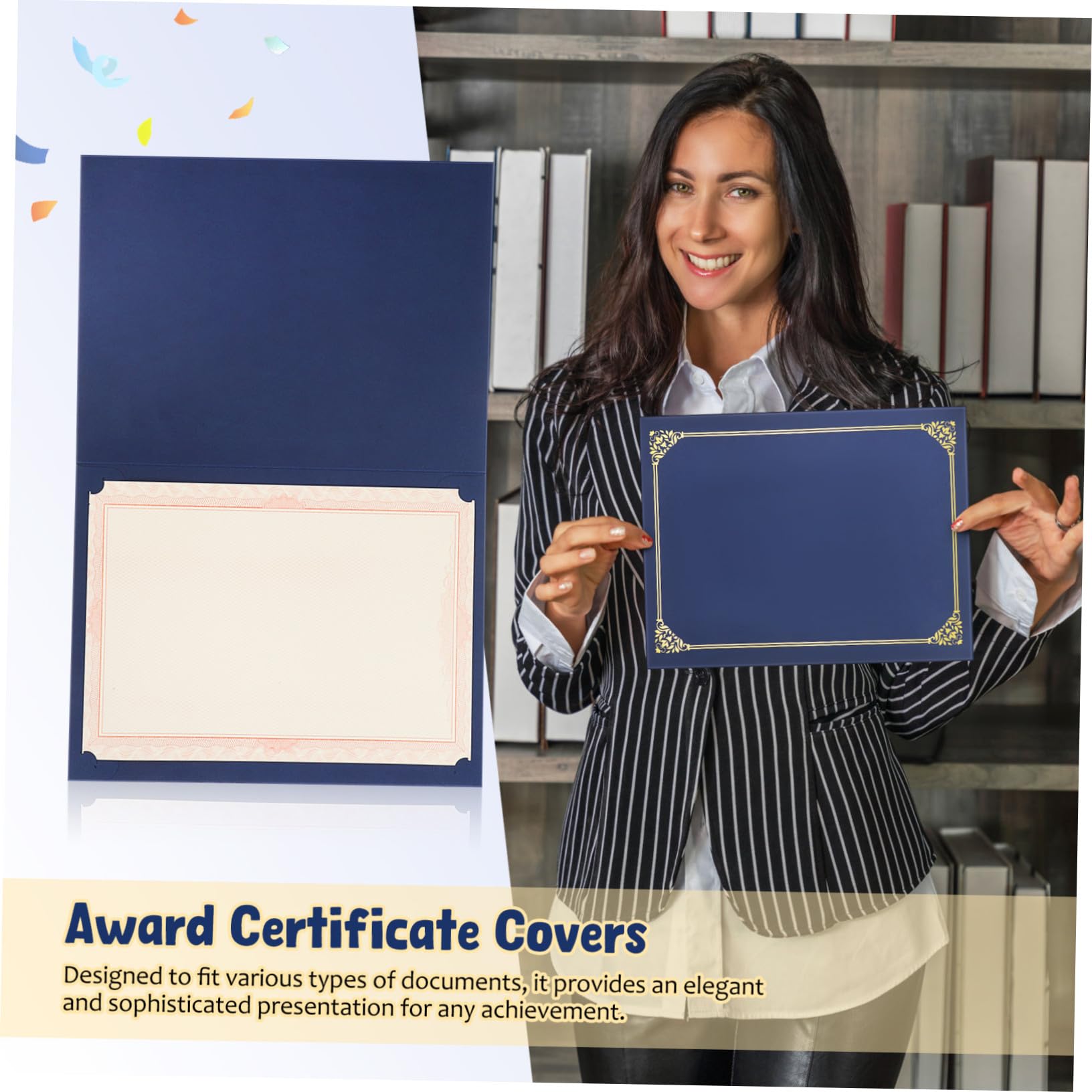 30 Stück Elegante Zertifikathüllen mit Goldfolie Rahmen Einzeln Einsetzbar für Urkunden Diplome Auszeichnungen für Schule Business und Feierlichkeiten