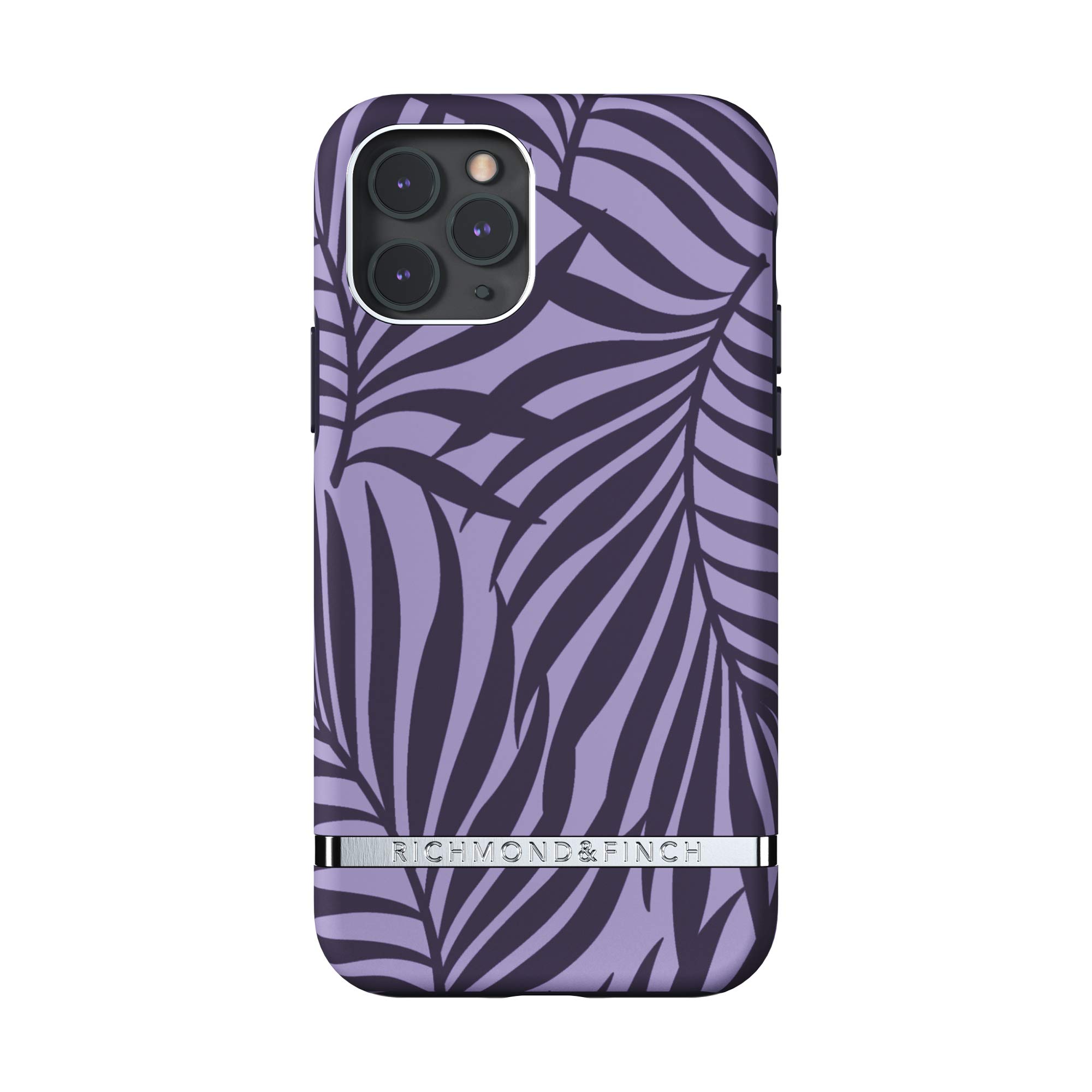 RICHMOND & FINCH Phone Case Compatible with iPhone 11 Pro, Purple Palm Design, 6.1 Inches, Shockproof, Fully Protective Cell Phone Cover