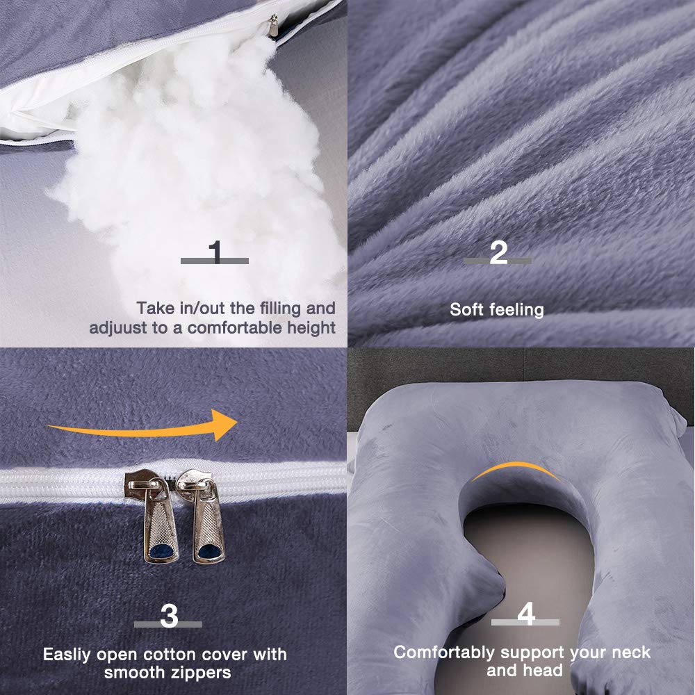 Chilling Home Pregnancy Pillows for Sleeping, U Shaped Body Pillow Pregnant Pillows for Sleeping