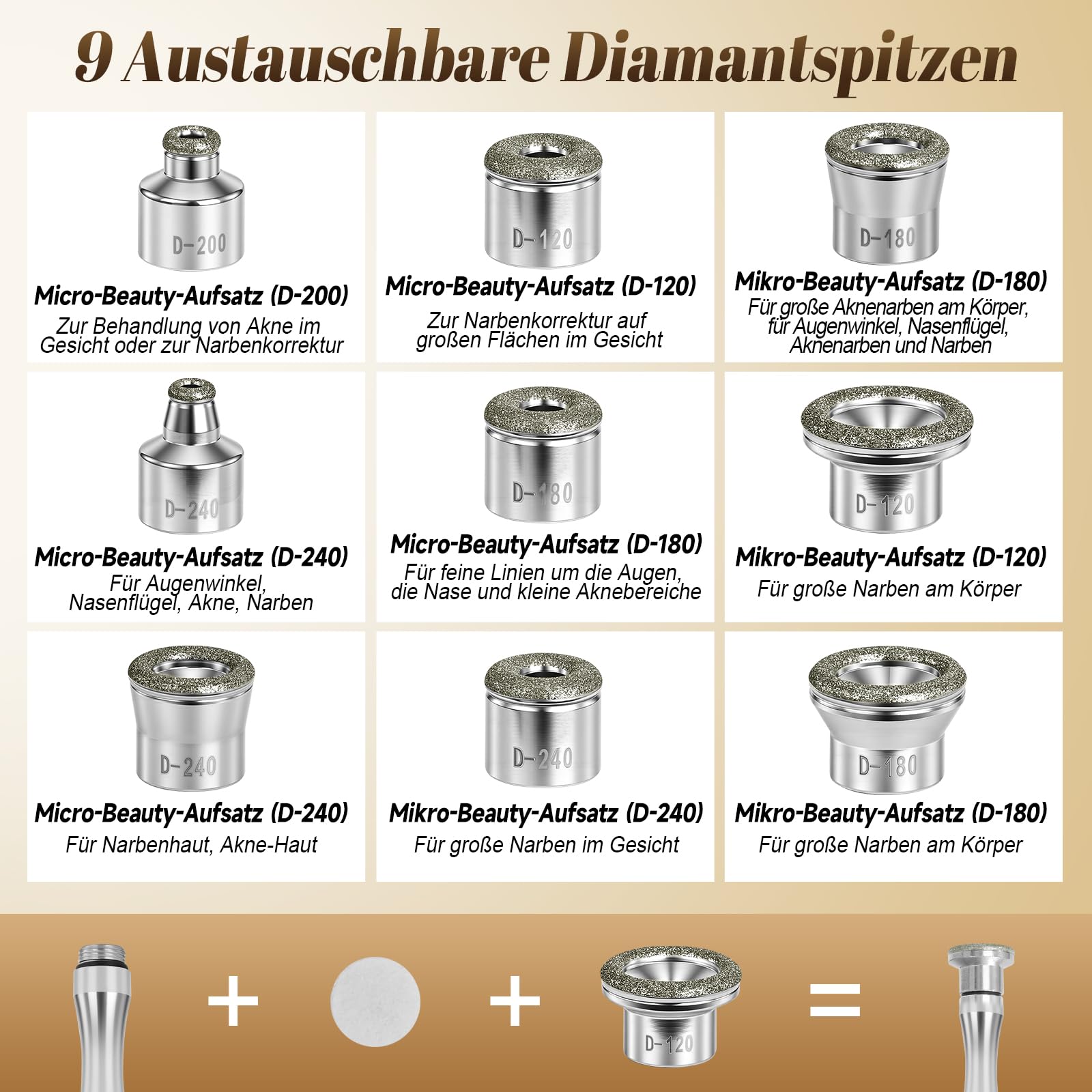Yofuly Diamant Micr_odermabrasion gerät, Upgrade-Version Mikro_dermabrasionsgerät, 3-in-1 professionelle Heimgebrauch, Gesichts-Salon-Ausrüstung, große Saugkraft