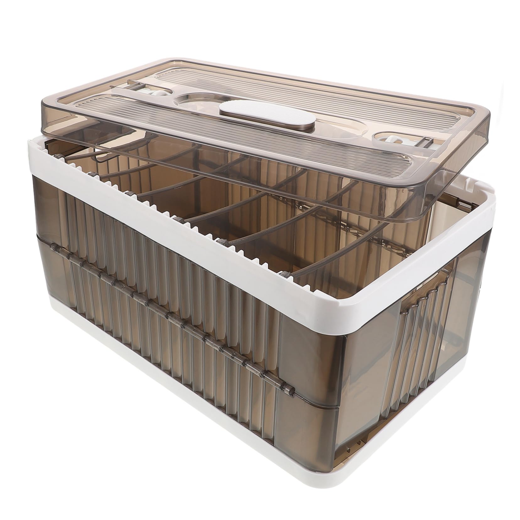 OUNONA Kleideraufbewahrungsbox Mit Fächern Faltbar Unterteilte Kleiderbox Aus Kunststoff Organizer Für Kleidung Hosen Und Socken