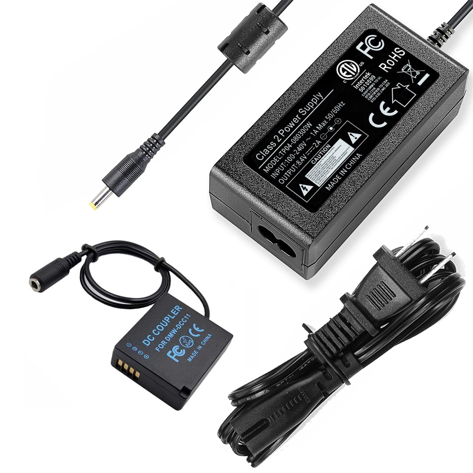 F1TP DMW-AC10 AC Power Adapter DMW-DCC11 DC Coupler Dummy Battery Kit for Panasonic Lumix DMC-GX80 GX85 GF6 GX7 DC-G100 GX9 LX100K ZS70 ZS80 ZS100 Cameras.
