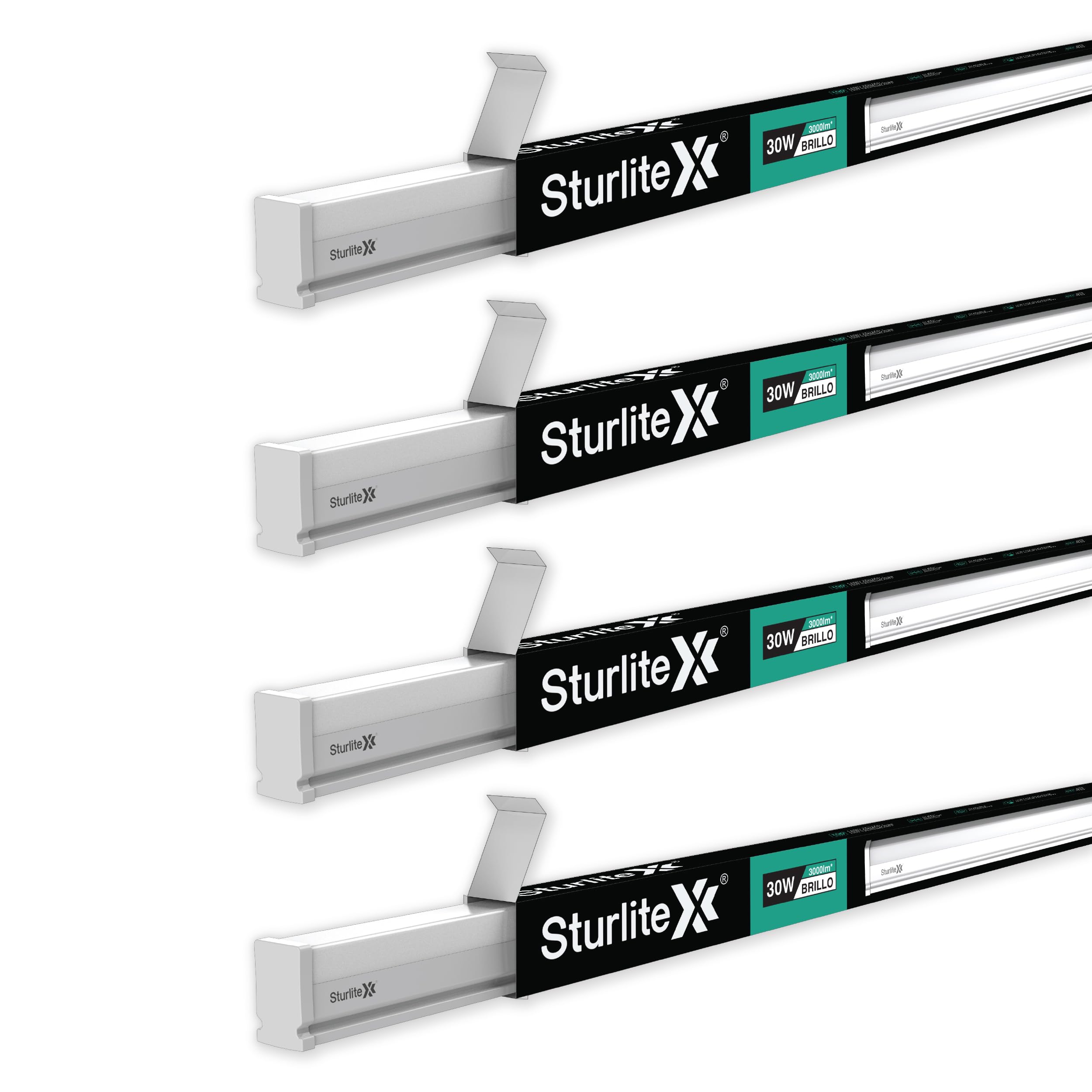 Sturlite Brillo 30 Watt LED Batten| 6500K Cool White Color Temperature Tube light| Sleek Elegant Design With CRI Tech| LM-80 Tested, 3000 Lumens| 25000 Hrs Rated Life (Pack of 4)-image-11