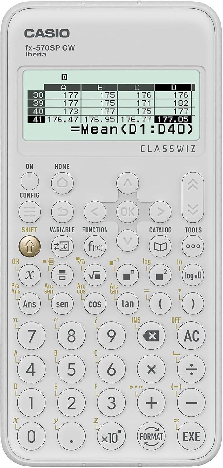Casio FX570SP CW Scientific Calculator, for Spanish and