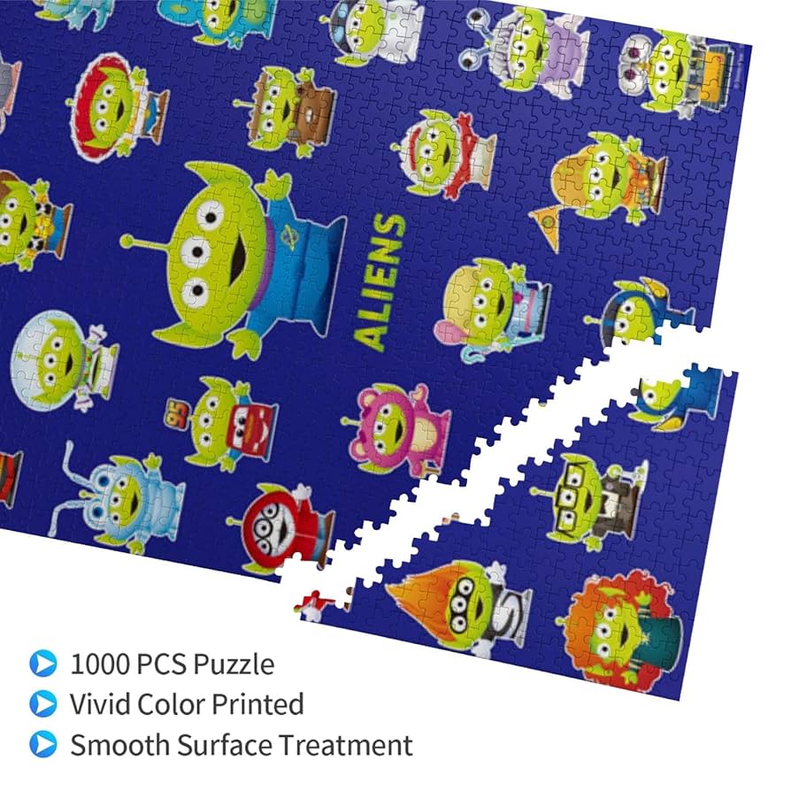 トイストーリー エイリアン ジグソーパズル 1000ピース　モノクロ Amazon.co.jp: トイストーリー エイリアン ジグソーパズル 木製