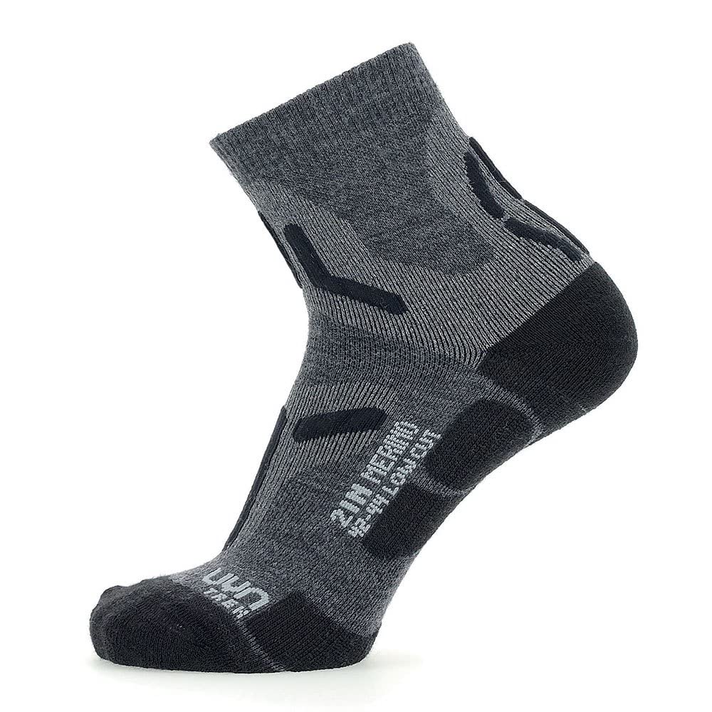 UYN S100241 TREKKING 2IN MERINO LOW CUT Socks Men's Medium grey/black 38